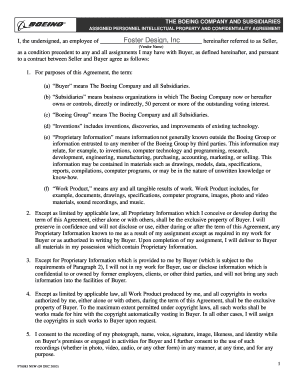 Boeing Intellectual Property and Confidentiality Agreement
