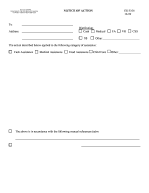 Kansas Notice of Action ES-3106