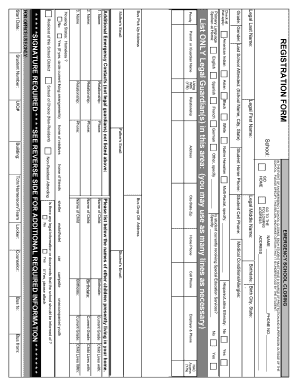 Emergency School Closing Registration Form