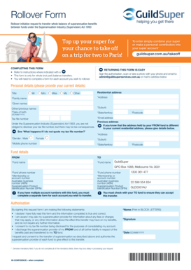 Rollover Initiation Request Form