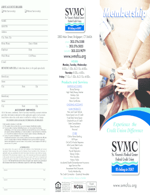 St. Vincent's Medical Center Federal Credit Union Membership Application