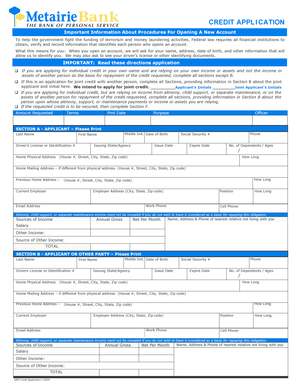 Credit Application Form