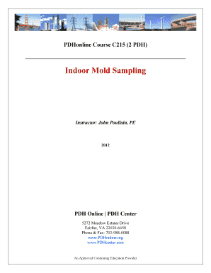 Indoor Mold Sampling Procedure