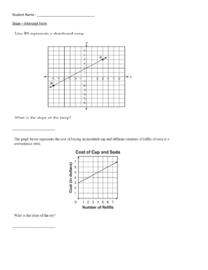 Slope-Intercept Form Worksheet