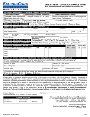 SecureCare Dental Enrollment Form