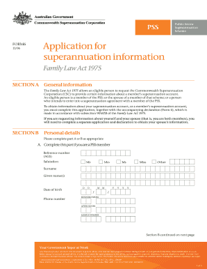 Application for Superannuation Information
