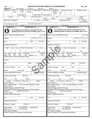 Arkansas Motor Vehicle Crash Report