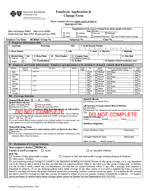 Employee Application & Change Form