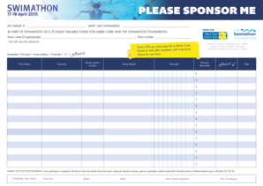 Swimathon 2015 Gift Aid Declaration Form