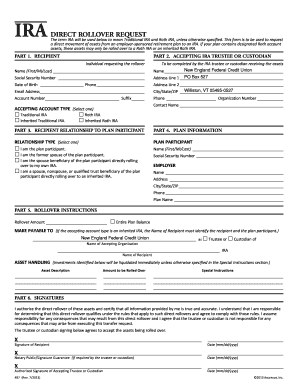 IRA Direct Rollover Request Form