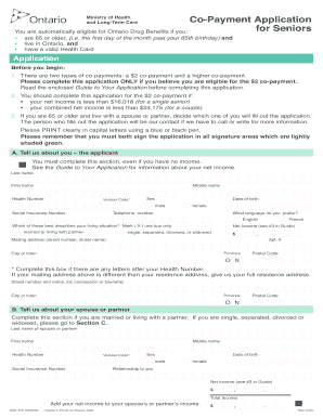 Ontario Drug Benefits Co-Payment Application