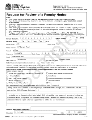 Request for Review of a Penalty Notice