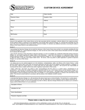 Custom Device Agreement