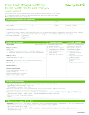 Flexible Benefits Plan Adoption Agreement