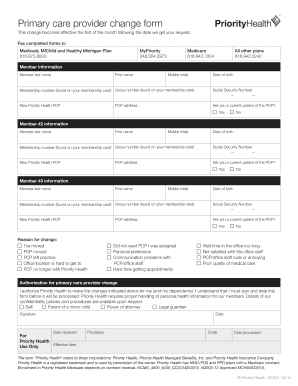 Primary Care Provider Change Form