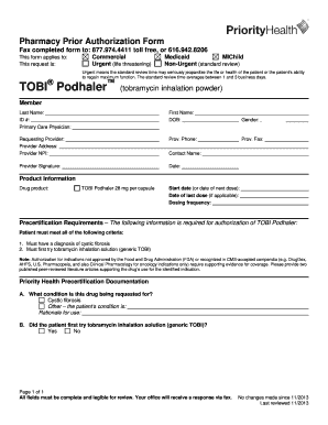 Pharmacy Prior Authorization Form