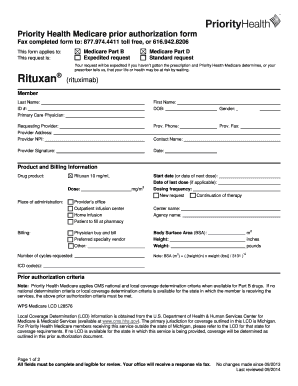 Priority Health Medicare Prior Authorization Form