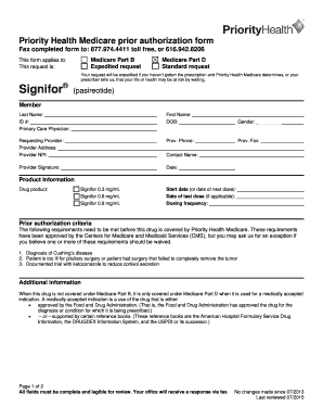 Priority Health Medicare Prior Authorization Form