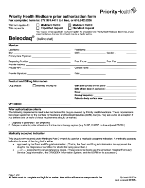 Priority Health Medicare Prior Authorization Form