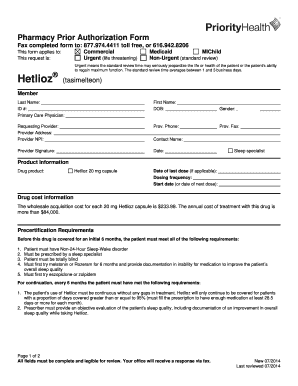 Pharmacy Prior Authorization Form