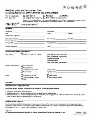 Medical Prior Authorization Form