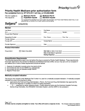 Priority Health Medicare Prior Authorization Form