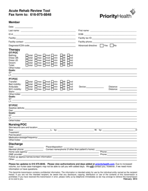 Acute Rehab Review Tool