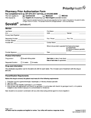 Pharmacy Prior Authorization Form
