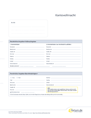 Kontovollmacht