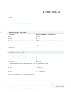 Kontokündigung