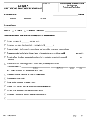 Massachusetts Conservatorship Limitations