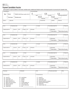 Texas Payment Cancellation Voucher