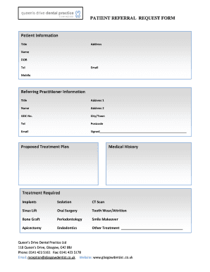 Patient Referral Request Form
