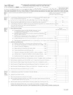 New Hampshire Combined Business Profits Tax Return