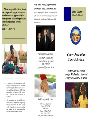 Fillable Online Court Parenting Time Schedule Stark County Fax Email