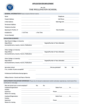 Employment Application Form