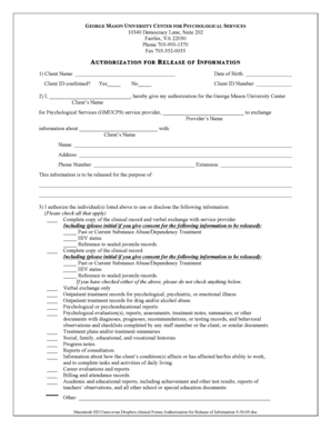Authorization for Release of Information
