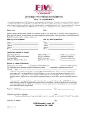 Authorization to Disclose Protected Health Information