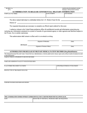 Authorization to Release Confidential Information
