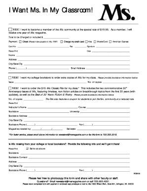 Ms. Magazine Membership Application