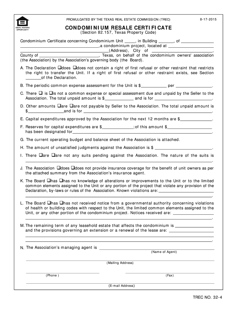 condo resale certificate texas Preview on Page 1