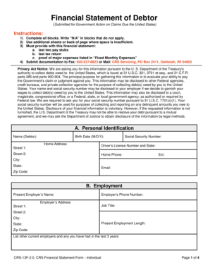 CRS Financial Statement Form - Individual