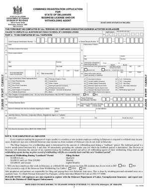 Delaware Combined Registration Application
