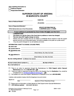 Arizona Court Address Change Form