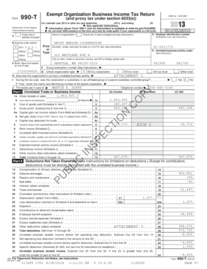 Form 990-T Exempt Organization Business Income Tax Return