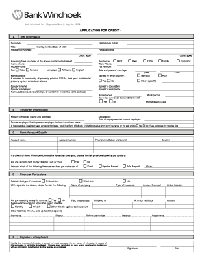 Credit Application Form