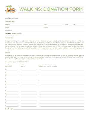 Walk MS Donation Form