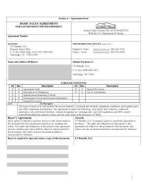 basic sales agreement form