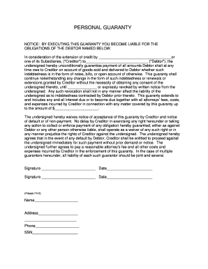 Personal Guaranty Agreement