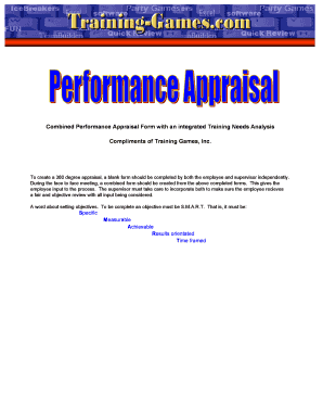 Employee Performance Appraisal Form